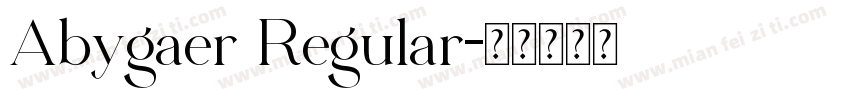 Abygaer Regular字体转换